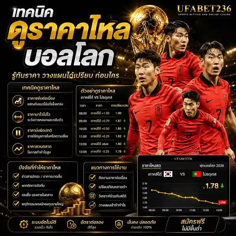 เทคนิคดูราคาไหลบอลโลก